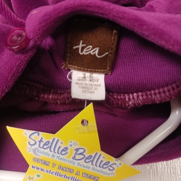 Tea Collection, Purple Velour Dress, 3-6 Mths. - Picture 4 of 5